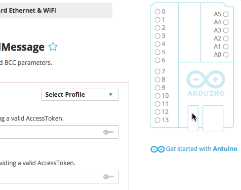 Setting up a pin on the virtual pin board