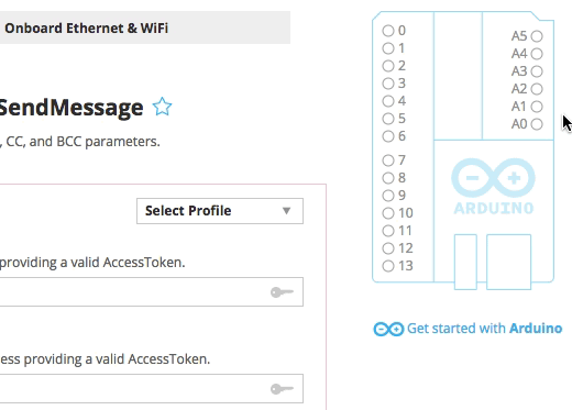 Setting up a pin on the virtual pin board